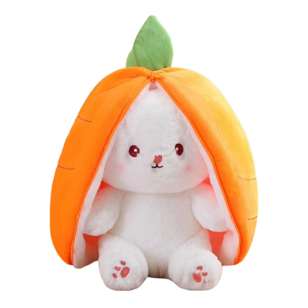 Strawberry Rabbit Plush Toy 18-35Cm Cute Fruit Transform Strawberry Carrot Big Ears Rabbit Soft Kids Christmas Birthday Gift - Image 7