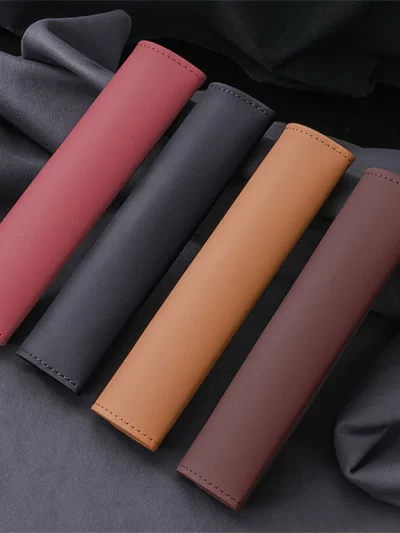 2Pcs PU Leather Safety Seat Belt, Shoulder Cover, Breathable Protection, Padding Pad, Auto Interior Decorative Accessories