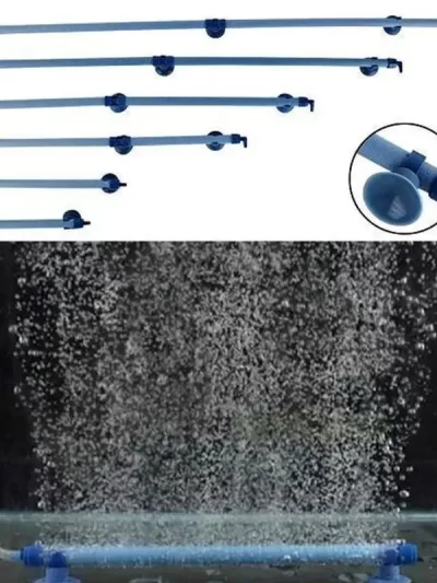 97QD Aquarium Air Stone Bubble Tube Bar with Suction Cup Fish for Tank Accessories