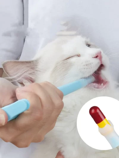 Pet Medication Silicone Feeder for Dogs and Cats Pet Pill Dispenser Syringe with Soft Tip Medicinal Pusher for Small Animals