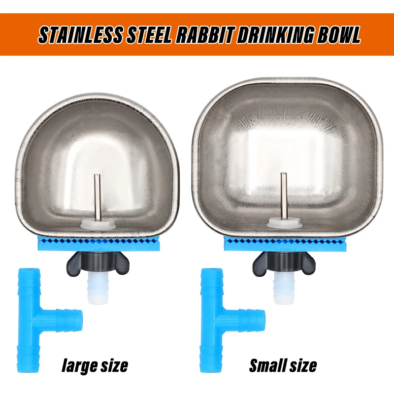 Stainless Steel Rabbit Water Bowl Farm Rabbit Automatic Drinker Rabbit cage fix cup Raising Fox Mink Drinking Bowl 1 Pcs - Image 3