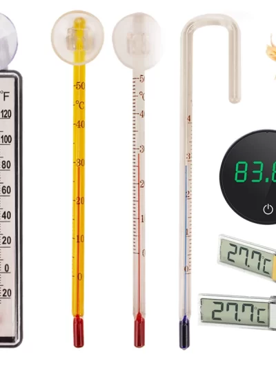 Aquarium Digital Thermometer with Suction Cup Fish  Hang On  Thermometer for Tank Thermometers Electronic LCD Thermometer