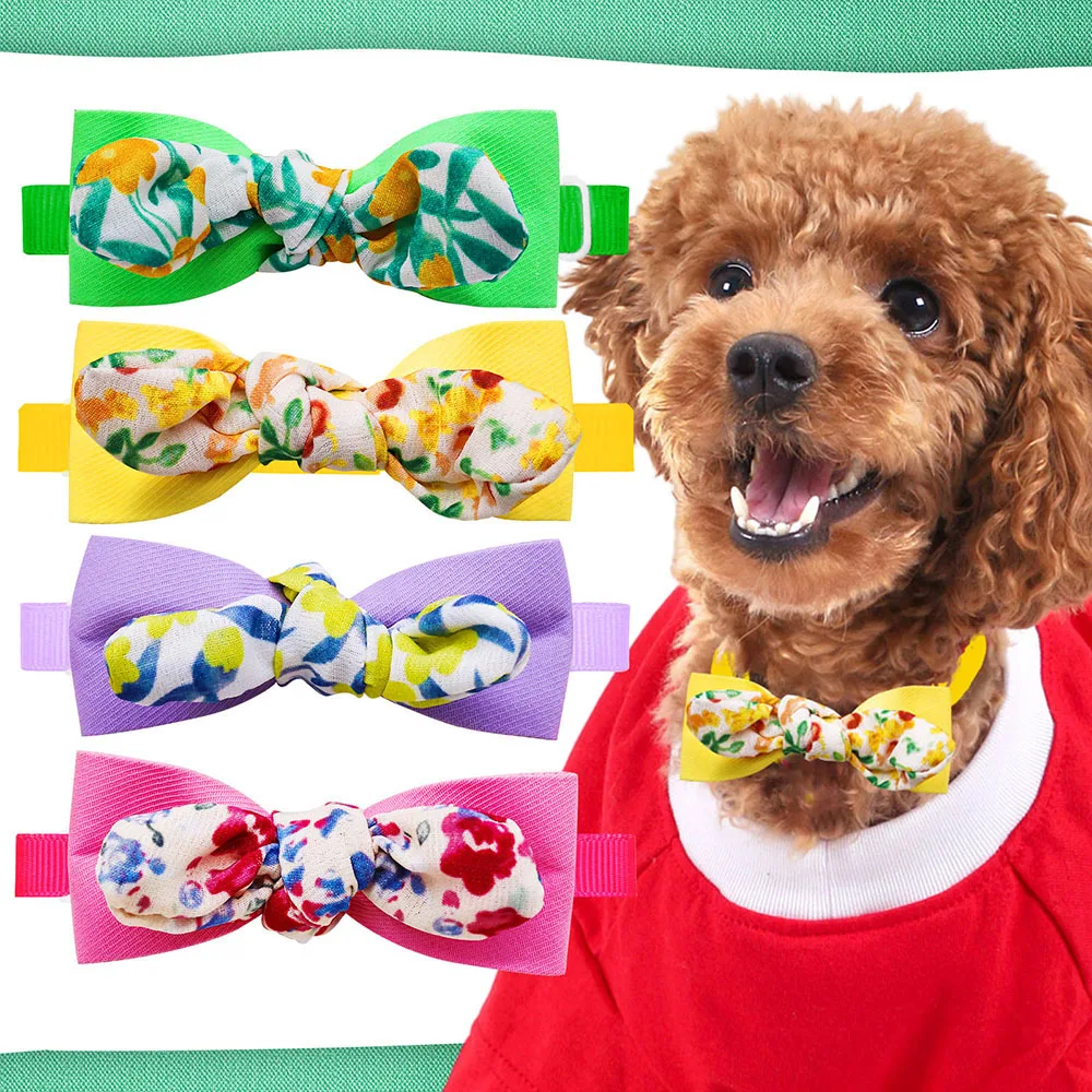 40pcs Small Dog Cat Bowties Fashion Cute Bow Ties For Dogs Grooming Accessories Dog Neckties Puppy Small Dogs Supplies