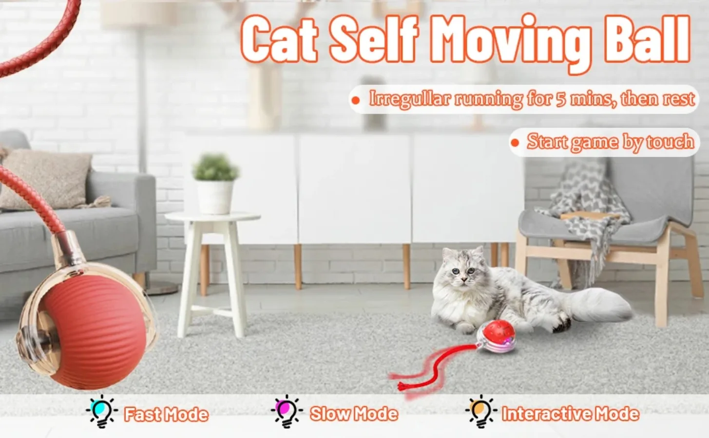 Auto Electric Rolling Ball Interactive Toys for Cats/Kitty Pets, Smart Automatic Teaser, USB Rechargeable - Image 16