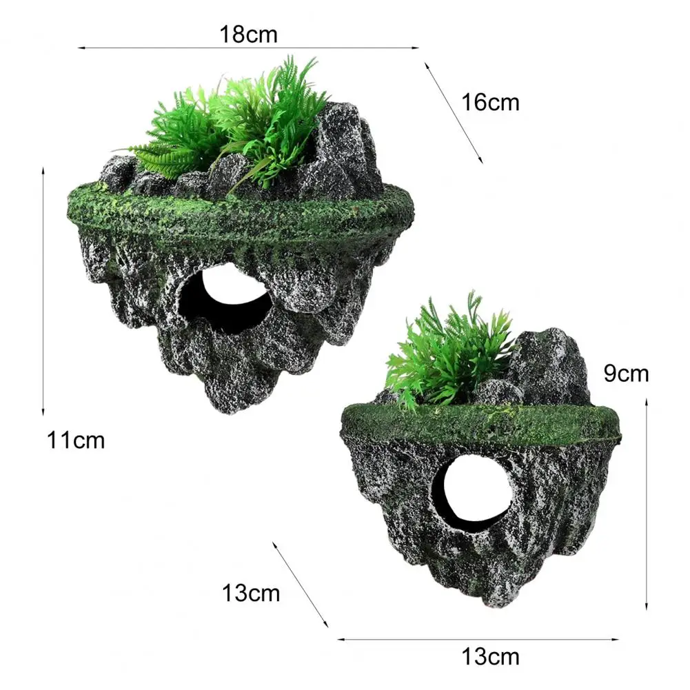 Fish Tank Artificial Stone Decoration Miniature Aquarium Float Moss Rock Landscaping Betta Cave Hideout Shelter Fish Tank Decor - Image 6