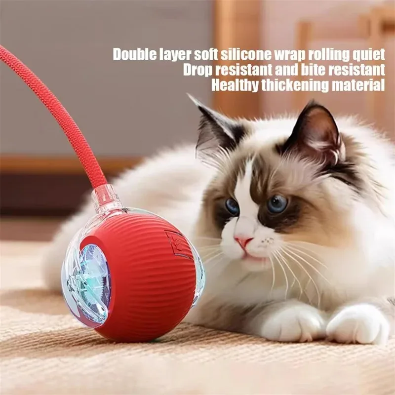 Smart Ball Cat toys Rechargeable Pet Interactive Automatic Rolling Ball Cats Intelligence Electric Training Toy Imitate Mouse - Image 13