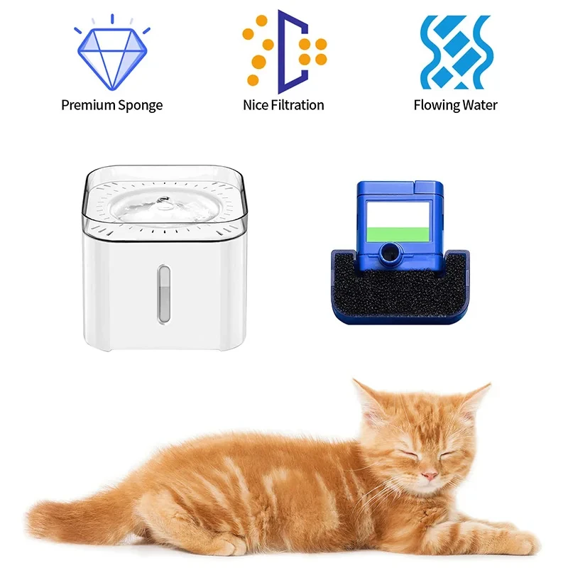 10/4/1Pcs Pet Drinking Sponge Filter Water Dispenser For Cats And Dogs Healthy Sponge Filter Pet Drinking Fountain Accessories - Image 5