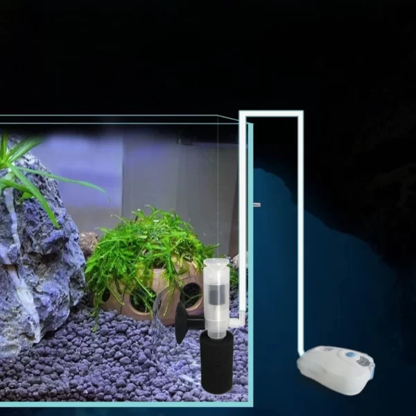 Fish Tank Filter Aerator Mini Aquarium Bio Sponge Filter Media Multi Layers Internal Filter for Small Fish Tank Air Pumps