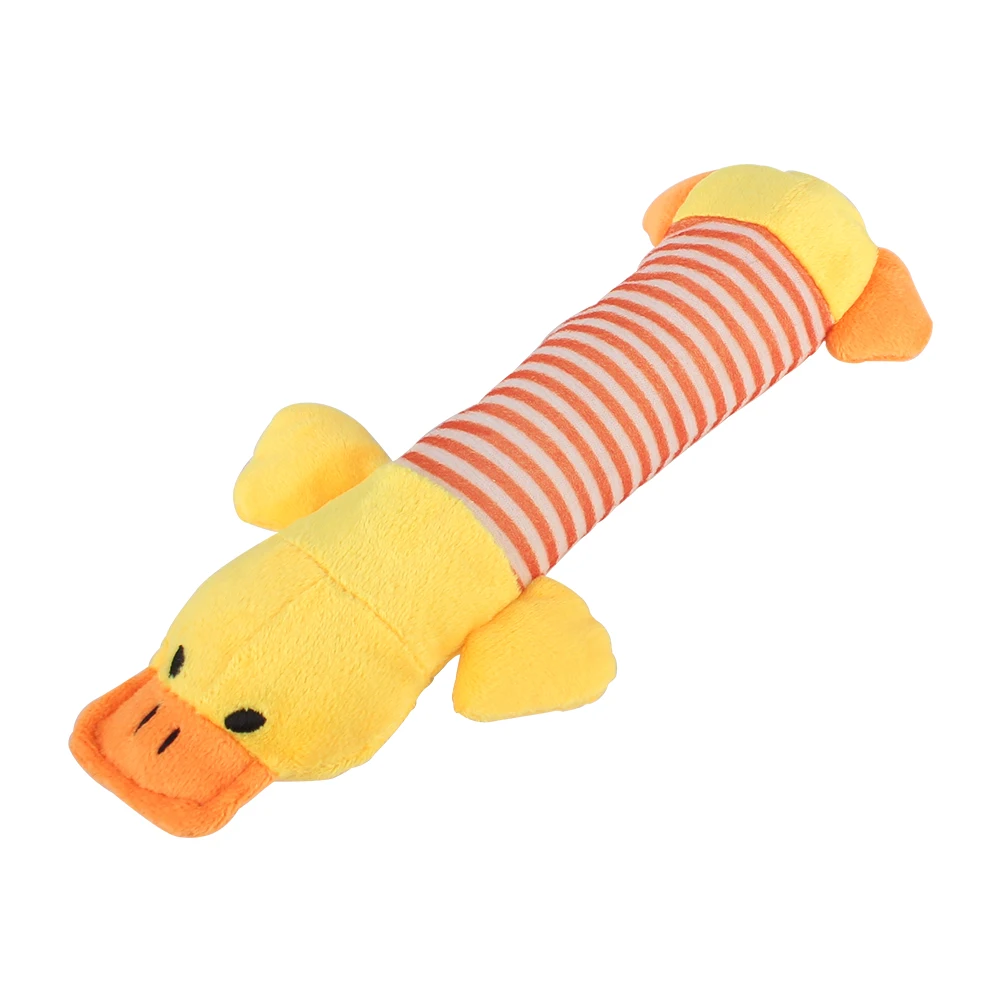 Dog Cat Fleece Toys Elephant Duck Pig Chicken Legs Pet Funny Plush Toys Fit for All Pets Popular Squeak Chew Sound Dolls