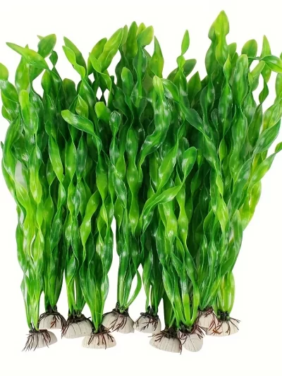 10 PCS Artificial Seaweed Water Plants For Aquarium, Plastic Fish Tank Plant Decorations