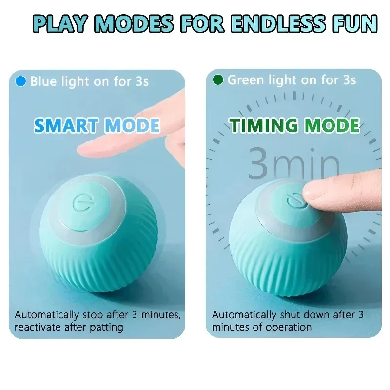 Cat Interactive Ball Smart Pet Cat Toys Indoor Automatic Rolling Magic Ball Electronic Interactive Cat Toy Game Accessories - Image 4