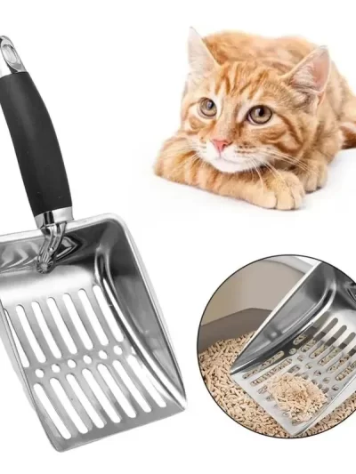 Cat Sand Cleaning For Dog Cat Clean Feces Supplies Cat Litter Shovel Pet Cleanning Tool Pet Products Metal Long Handle Scoop