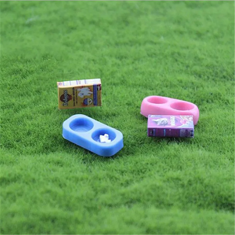1/12 Scale Doll House Miniature Kitchen Garden Pet Dog Cat Food On Bowl - Image 4