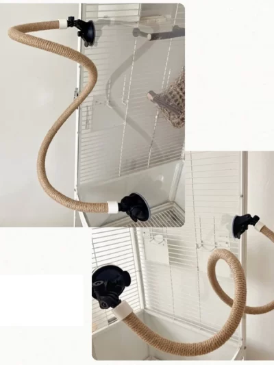 Bird Cage Standing Suction Cup Perch Birdcage Platform Parrots Exercise Stand Bird Supply Grinding Toy Cage Accessories Y5GB