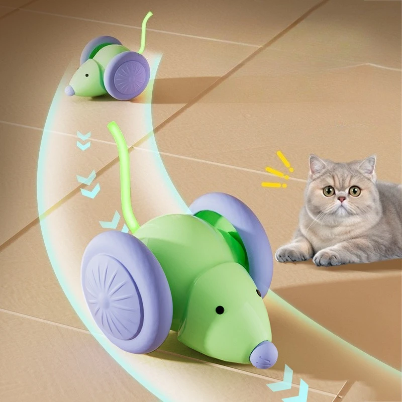 Electric Mouse Car Interactive Cat Toy Rechargeable Automatic Kitten Toy Intelligent Obstacle Avoidance Cat Accessories - Image 6