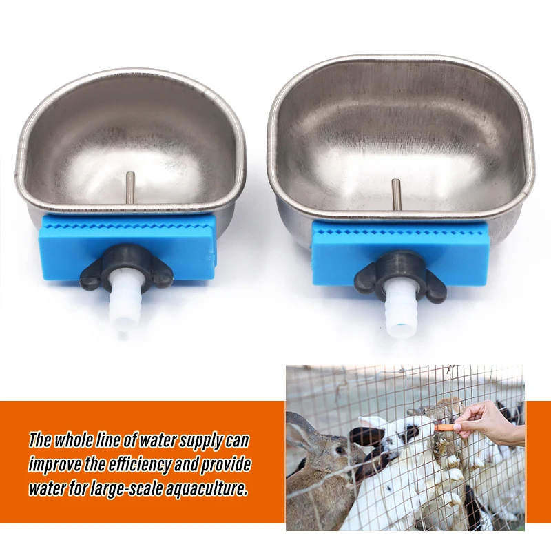 Stainless Steel Rabbit Water Bowl Farm Rabbit Automatic Drinker Rabbit cage fix cup Raising Fox Mink Drinking Bowl 1 Pcs - Image 6