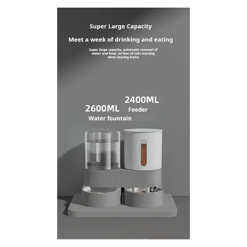 M12K-Dog And Cat Feeder Pet Feeding And Drinking Water Feeder 360 ° Free Rotating Feeding And Drinking Supplies