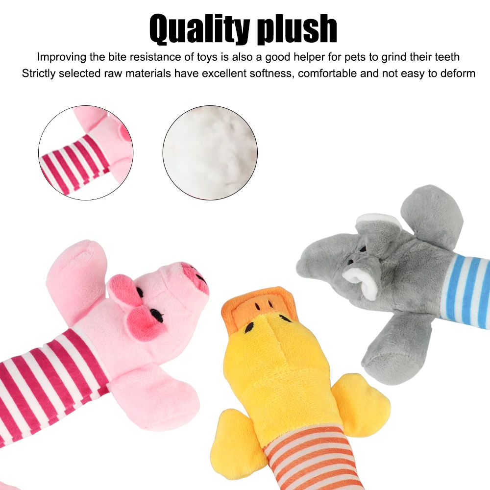Dog Cat Fleece Toys Elephant Duck Pig Chicken Legs Pet Funny Plush Toys Fit for All Pets Popular Squeak Chew Sound Dolls - Image 14