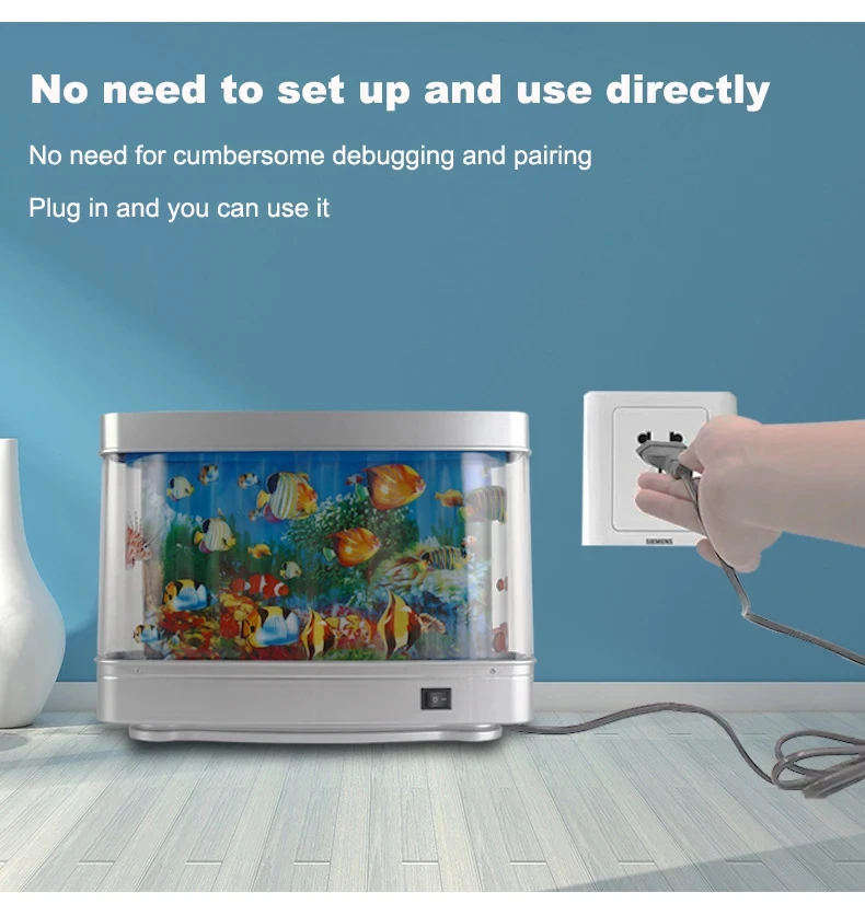 Fish Tank Lamp Night Light Virtual Artificial Tropical Fish Ocean Lights Moving Ornamental Children Halloween Christmas Gift Toy - Image 11