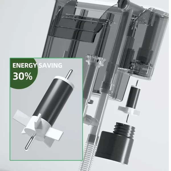 Thin External Filter Fish Tank Aquarium Waterfall Filter Pump Hanging Fish Tank Suitable For 30-80cm Oil Film Wall-mounted Pump - Image 2