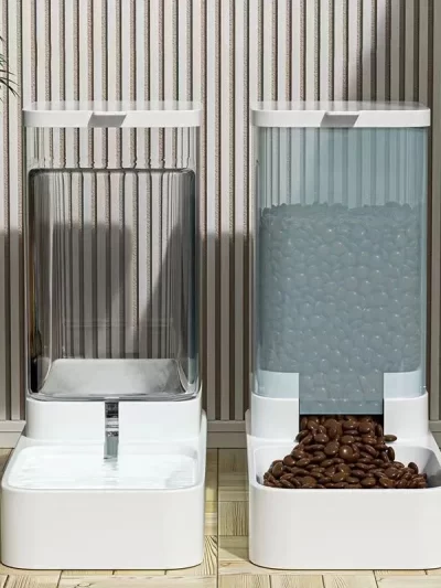 Dog Automatic Feeder Transparent Automatic Gravity Cat Water Bowl High Capacity Food Storage  Container Cat And Dog Accessories