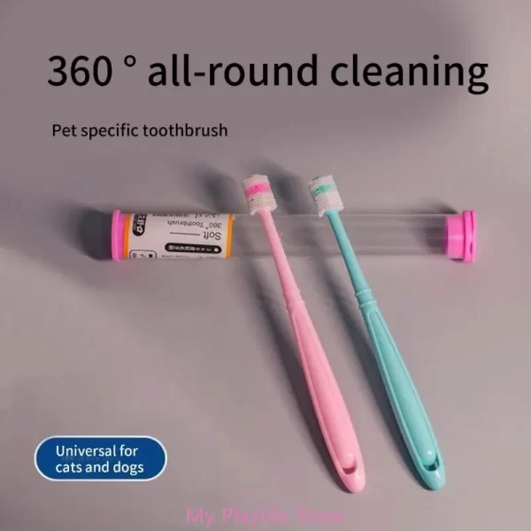 Small Pet Toothbrush for Dogs Cat Teeth Cleaning Kits Soft Silicone Bristle Dog Toothbrush Dental Care Puppy Tooth Brush