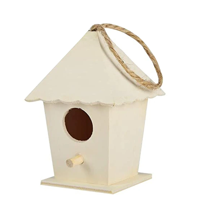 367A Wooden Bird Houses Bluebirds Home Small Bird House for Outside Garden Unfinished Bird Houses to Paint for Bird Watching - Image 11