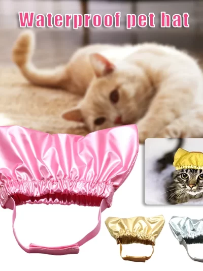 Pet Supplies Shower Caps Ear Proof Headgear Cat Dogs Dual-Purpose Shower Caps Waterproof Pet Caps Gift For Dog Gift Idea For Pet