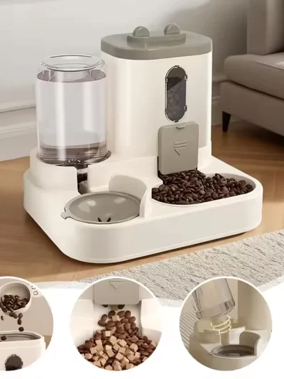 Pet large-capacity feeder integrated automatic water dispenser cat food bowl dog feeding bowl cat bowl dog bowl pet supplies