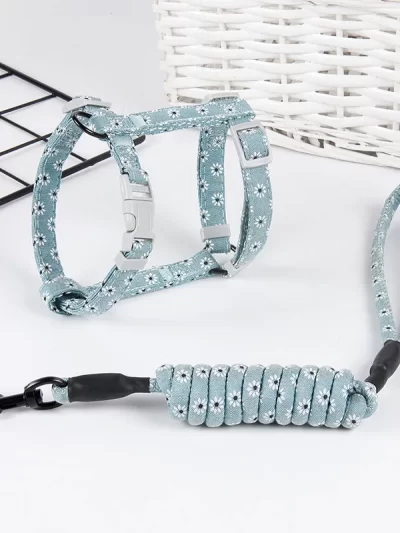 Cat Dog Collar Harness Leash Adjustable Pet Traction Cat Kitten Halter Collar Cats Products Pet Harness Belt Cat Supplies