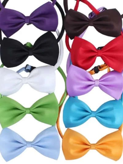4 pcs/lot Fashion Dog Cat Bow Tie Neck Tie Collar Pet Christmas Dog Bows Accessories Supplies for Dog Clothes Harness