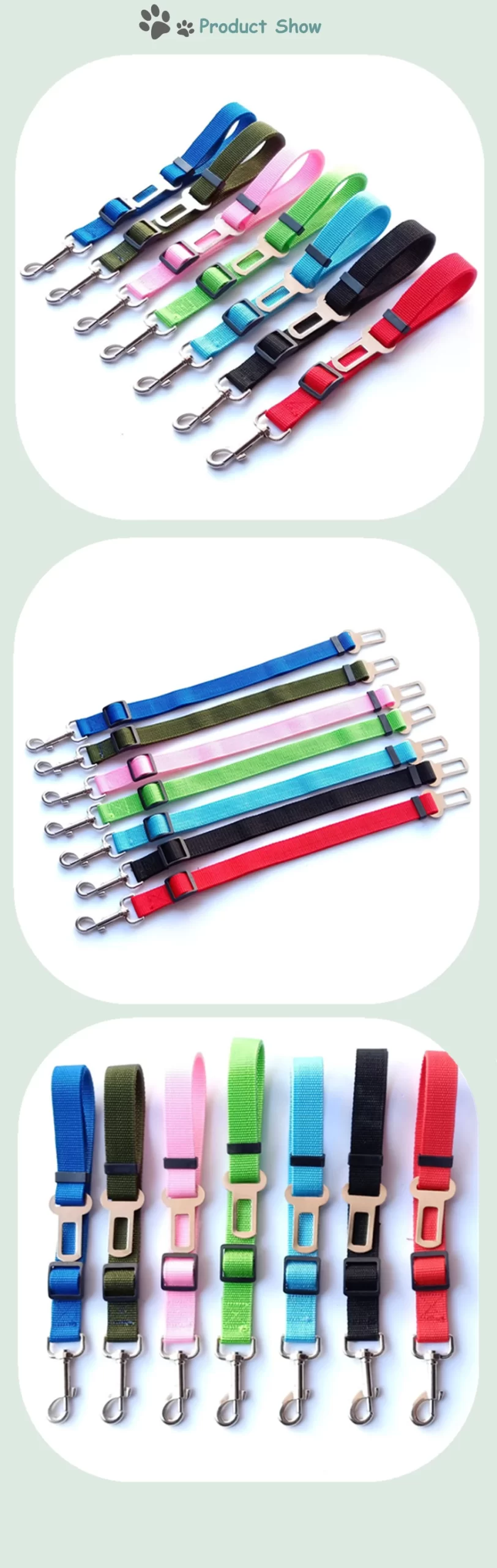 2021 New Vehicle Car Pet Dog Seat Belt Puppy Car Seatbelt Harness Lead Clip Pet Dog Supplies Safety Lever Auto Traction Products - Image 12