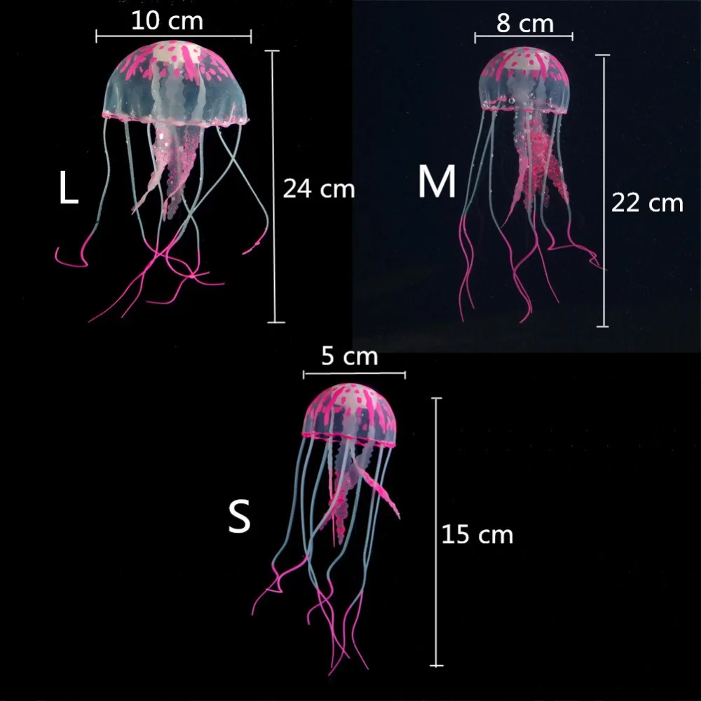 1 Pcs Artificial Jellyfishes Aquarium Fish Tank Accessories Simulation Fluorescent Jellyfish Goldfish Tank Aquarium Landscaping - Image 2