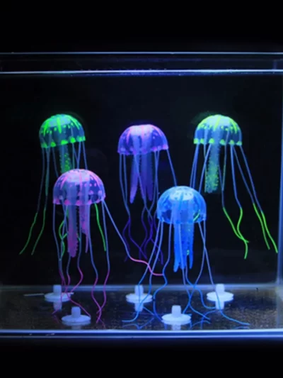 1 Pcs Artificial Jellyfishes Aquarium Fish Tank Accessories Simulation Fluorescent Jellyfish Goldfish Tank Aquarium Landscaping