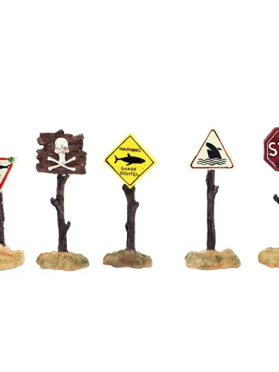 Resin Aquarium Decoration Ornaments Artificial Shark Warning Sign Landscaping Accessories for Fish Tank Aquarium Background