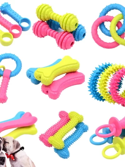 1PCS Pet Toys for Small Dogs Rubber Resistance To Bite Dog Toy Teeth Cleaning Chew Training Toys Pet Supplies Puppy Dogs Cats