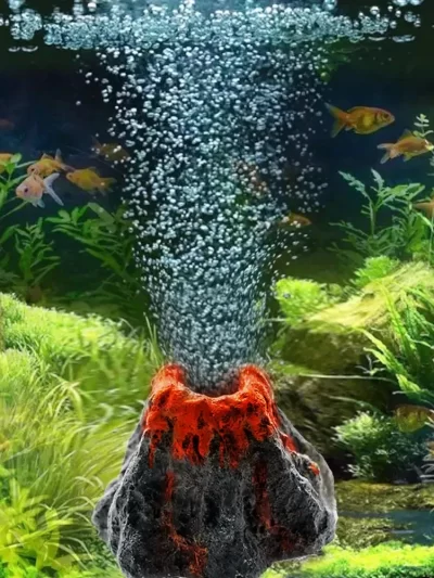 1pcs Fish Tank Landscaping Simulation Volcano Aquarium Accessories Rockery Aerator For Aquarium Pump Bubble Stone Oxygen