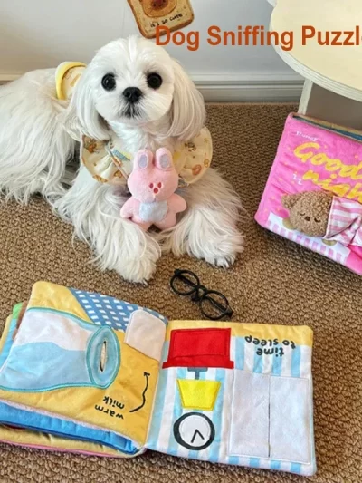 Interactive Dog Puzzle Toy 2025 Sniffing Game Treat Dispenser Plush Sound Anxiety Relief Gift for Pets Birthday