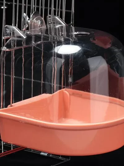 Waterproof Wear-Resistant Bird Bath Cage-Style External Design Easy to Clean for Parrots And Mynas