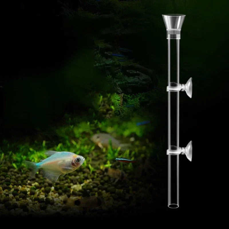 15-50cm Acrylic Aquarium Feeder Tube Dish Transparent Fish Tank Shrimp Snail Shrimp Food Feeder Bowl Aquarium Feeding Accessorie