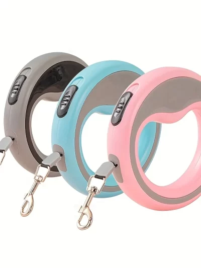 250cm/98.43in Nylon Automatic Retractable Dog Leash Outdoor Training Pet Leash for Small Medium Dogs Durable Puppy Lead