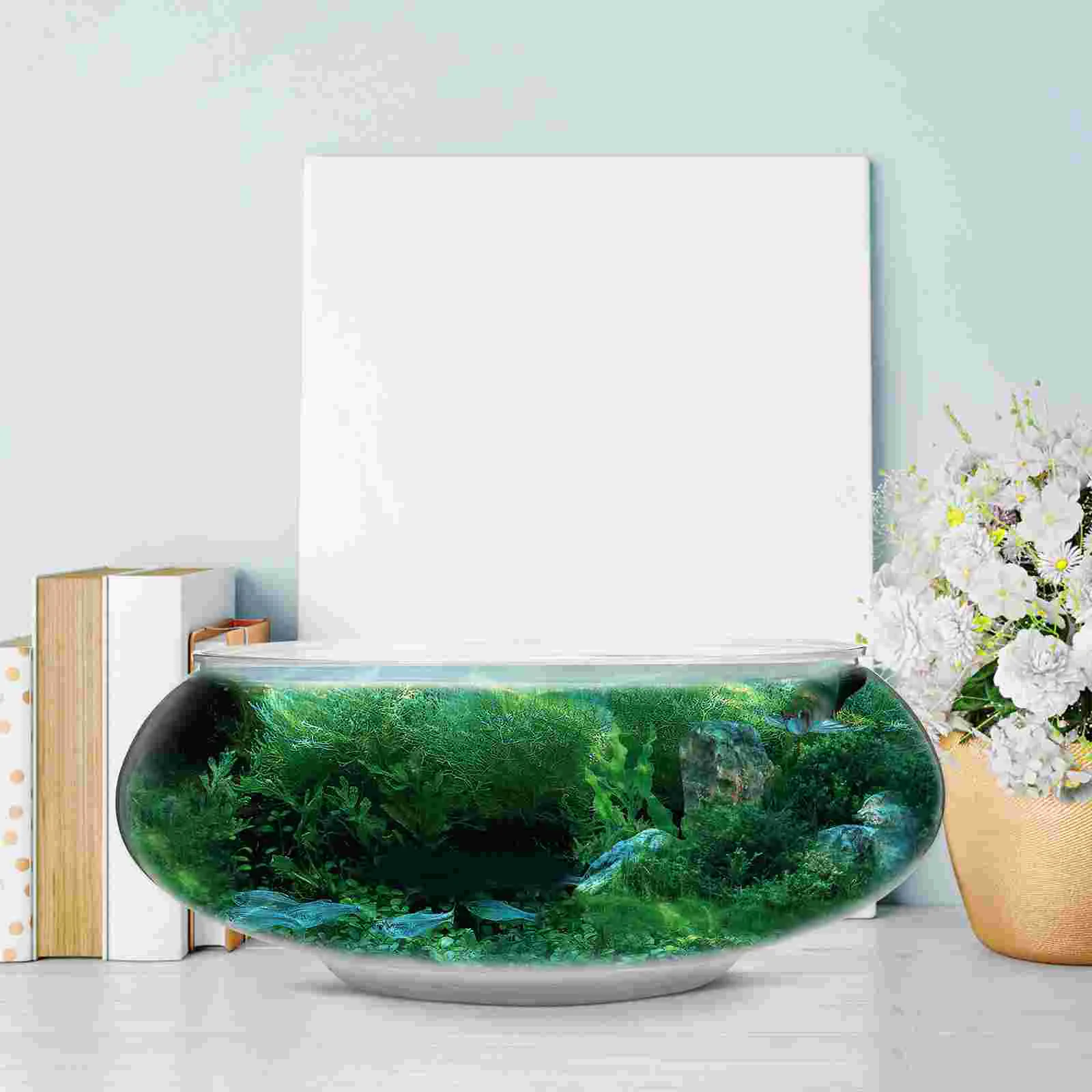 2800Ml Transparent Delicate Fish Tank Desktop Aquarium Tank Plant Decor Plastic Betta Tank Office Home Decorative Fish Container - Image 5