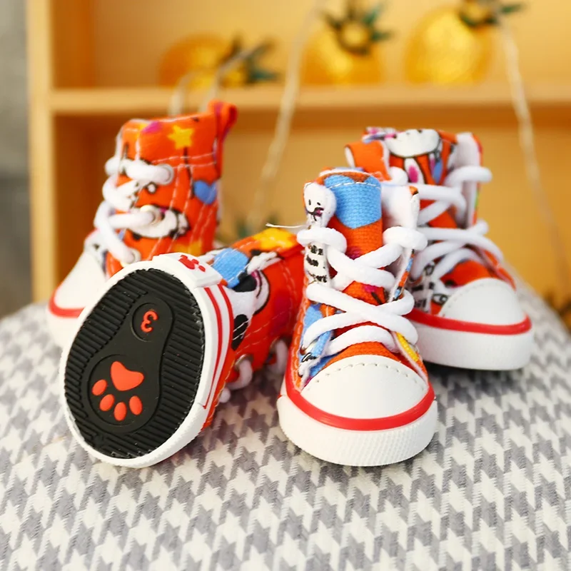 Sports Small Dog Sneakers Pet Shoes For Cats Spring And Autumn Boots Skidproof Puppy Footwear 4pcs/set Drop Shipping Wholesale - Image 12
