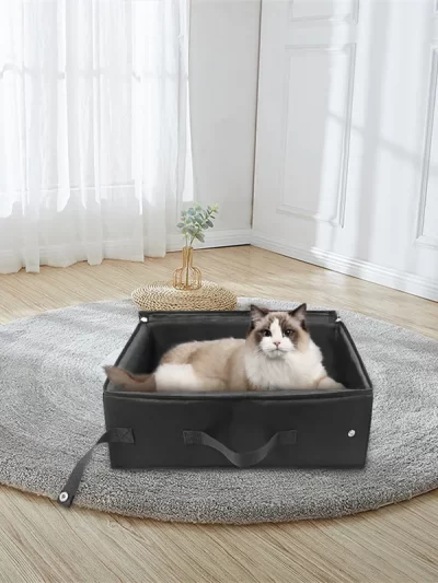 Foldable Cat Litter Box Portable Folding Pet Supplies Dog Toilet Doghouse Waterproof Cat Litter Box for Travel Home Outdoor Car