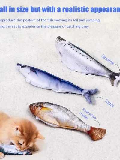 Interactive Cat Toys For Indoor Smart Automatic Cat Toys Fun Electric Interaction Fish For All Breeds Boredom Exercise Solution