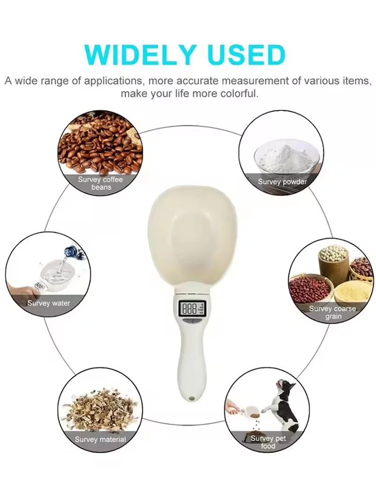 Pet Food Measuring Spoon Scale LCD Electronic Weighing Tool Dog Cat Feeding Food Measuring Spoon Digital Display Kitchen Scale - Image 8
