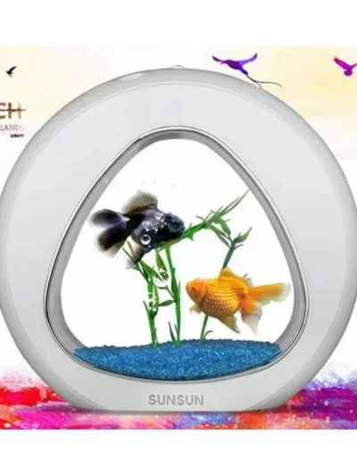 SUNSUN acrylic aquarium ecology fish tank office desktop creative aquarium integration filter LED light system YA-02 big size