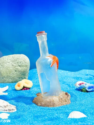 Fish Tank Decorations - Fish Tank Landscape Decorations with Bottle Design, Suitable for Aquatic Environments