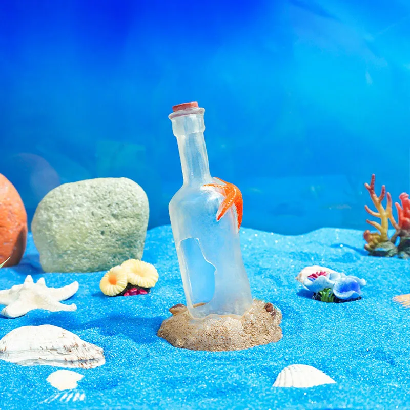 Fish Tank Decorations - Fish Tank Landscape Decorations with Bottle Design, Suitable for Aquatic Environments
