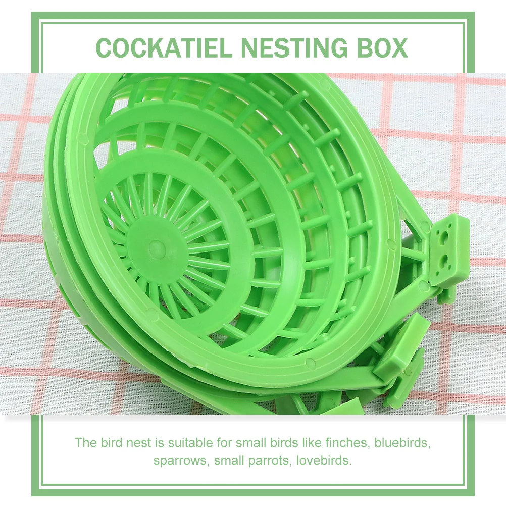 6 Pcs Bird Nest Bowl Cage Small Canary Nests for Cages Plastic Hanging Parrot Container - Image 2
